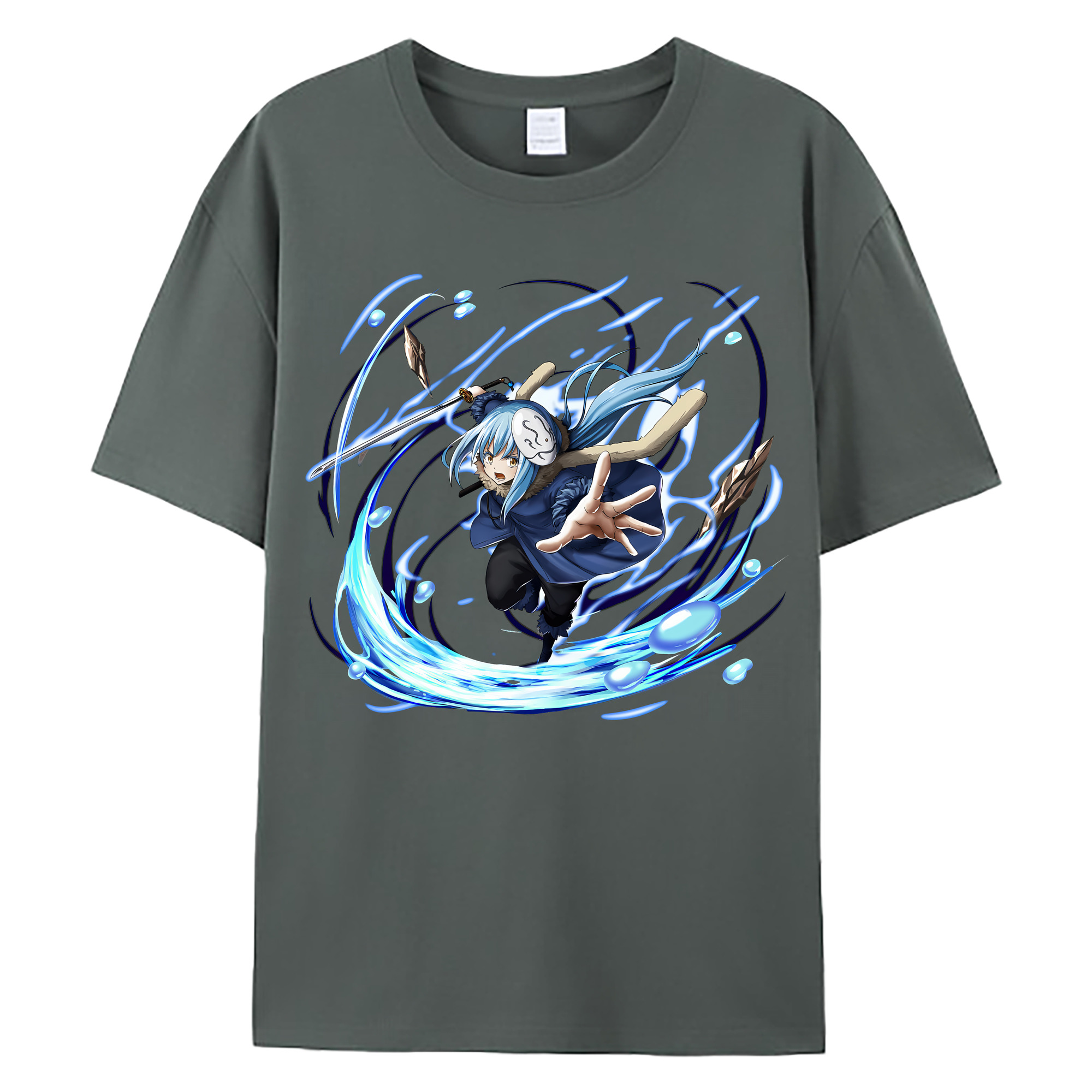 （画像用） 転スラ Regarding Reincarnated to Slime 綿100％ メンズ半袖Tシャツ｜肌触りやわらか＆通気性